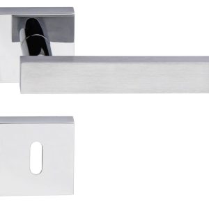Fimet Türdrücker CUT 164-201 aus Metall, BB – Buntbart – Chrom poliert – Nickel matt