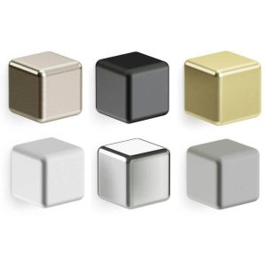 Mital Möbelknopf DAGMAR aus Metall, 20 x 20 mm, Schwarz matt