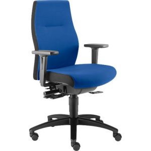 Dauphin Bürostuhl SHAPE XTL, Synchronmechanik , mit Armlehnen, Sitzzeit 8+ Stunden, mit Universalrollen, blau