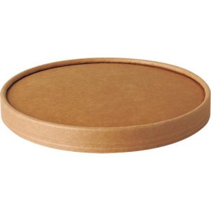 Deckel Papstar pure, für Salatschalen, Ø 150 mm, 50 Stk., kompostierbar, Frischfaser-Karton, braun