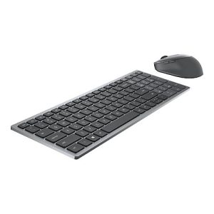 Dell Multi-Device Wireless Keyboard and Mouse Combo KM7120W – Tastatur-und-Maus-Set – QWERTY – US International – Titan Gray