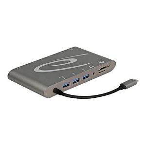 Delock USB Type-C 3.1 Docking Station 4K – Dockingstation – USB-C 3.1 / Thunderbolt 3 – VGA, HDMI, Mini DP – GigE
