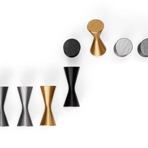 Viefe Möbelknopf DIABOLO aus Aluminium, Edelstahl-Optik