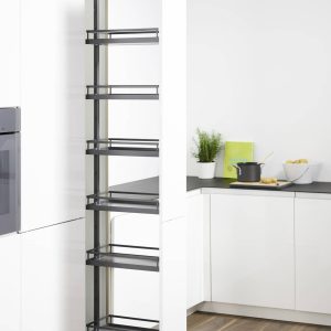 Kesseböhmer Hochschrank-Frontauszug SET Dispensa, lichte Korpushöhe 1900-2300 / Korpusbreite 300 mm