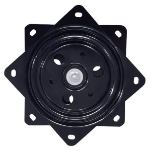 Gedotec Drehbeschlag aus Stahl 360° schwarz, 175 x 175 mm – Tragkraft 100 kg