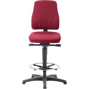 Drehstuhl All-In-One 9631, Aufstiegshilfe und Gleitern, Stoffpolster, Duotec rot
