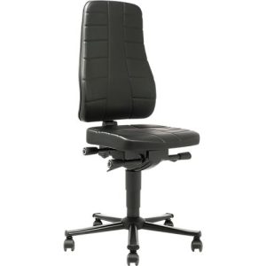 Drehstuhl All-in-One 9643, Kunstlederpolster, schwarz