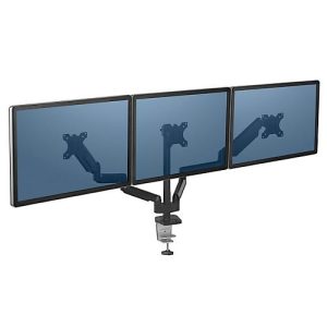 Dreifach Monitorarm Fellowes Platinum, bis 27′ Breite, VESA, dreh-/schwenk-/neigbar, höhen- & tiefenverstellbar, schwarz