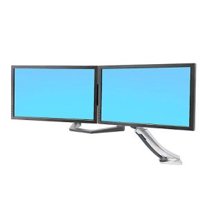 Dualmonitor-Befestigungsset Ergotron, Monitorgröße 17- 24′, schwenkbar bis 360°, Tragkraft max. 16,4 kg