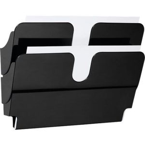 Durable Prospektspender Flexiplus, 2 Spender, A4, quer, schwarz