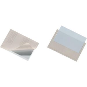 Durable Visitenkartenhüllen, für 100 Visitenkarten, selbstklebend, 100 Stück, 92 x 62 mm