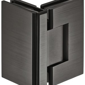 Häfele Duschtürband 90° H2050 Messing graphit-schwarz