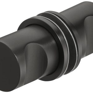 Häfele Duschtürknopf H3035 Edelstahl graphit-schwarz rund