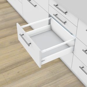 Blum Schubkasten-SET TANDEMBOX M D-Reling Zargenhöhe 83 mm 30 kg weiß Tip-On & Blumotion Dämpfung, 550 mm