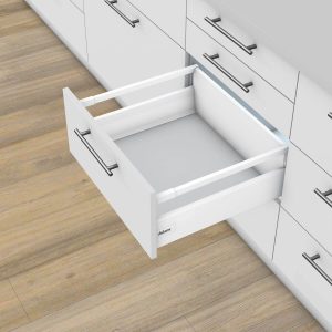 Blum Schubkasten-SET TANDEMBOX K D-Reling Zargenhöhe 115 mm 30 kg weiß Tip-On & Blumotion Dämpfung, 270 mm