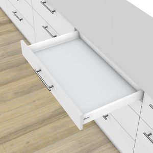 Blum Schubkasten-SET TANDEMBOX N Zargenhöhe 68 mm 30 kg weiß mit Tip-On & Blumotion Dämpfung, 500 mm