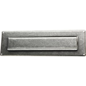 Halcö Briefeinwurf Postklappe Briefschlitz 285×85 mm Eisen verzinkt schwarz passiviert