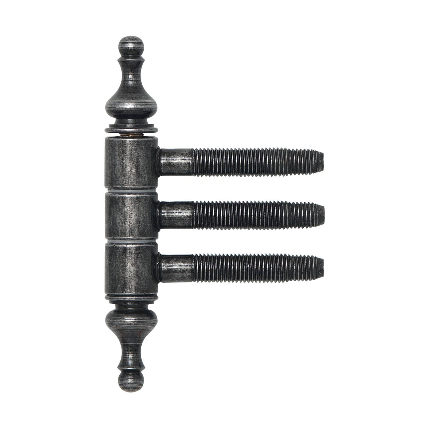 SFS Intec Einbohrband mit Zierkopf 18 mm 3-teilig mit Aushängesicherung, Eisen schwarz antik