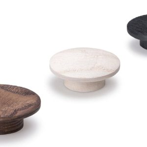 Viefe Möbelknopf ECHO aus Holz rund Ø 60 mm, Braun gebürstet
