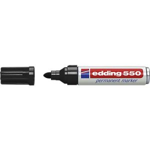 edding 550 Permanent Marker, Rundspitze 3-4 mm, schwarz, 1 Stück
