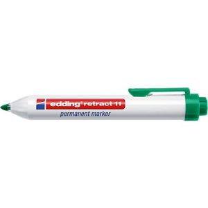 edding retract 11 Permanentmarker, ohne Kappe, mit Druckmechanik, 1 Stück, grün