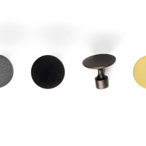 Viefe Möbelknopf FLOID aus Metall Ø 35 mm, Zinn antik