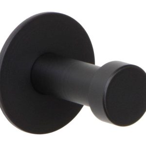 Gedotec Garderobenhaken PANTHER aus Edelstahl schwarz, Tiefe 32 mm