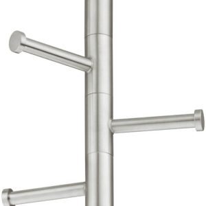 Häfele Garderobe H4105 Edelstahl mit 3 drehbaren Haken Garderobenhaken zur Unterbodenmontage