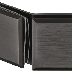 Häfele Glashalter H2228 für 135° Glasfront Messing graphit-schwarz