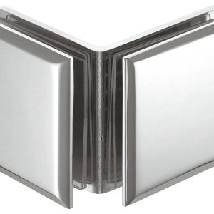 Häfele Glashalter H2229 für 90° Glasfront Messing chrom poliert