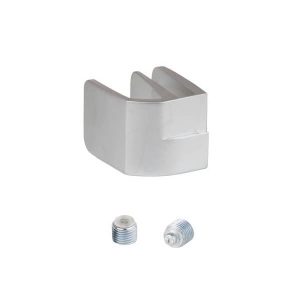 Siso Glastürgriff SQUARE für Doppeltüren, Glasstärke 4 – 6 mm, Silber matt