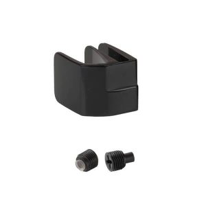 Siso Glastürgriff SQUARE für Doppeltüren, Glasstärke 4 – 6 mm, Schwarz matt