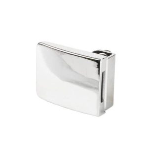 Siso Gegenstück SQUARE als Adapter für Doppeltüren, Glasstärke 4 – 5 mm, Chrom poliert