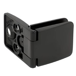 Siso Glastürscharnier SQUARE aus Metall Mitte, Glasstärke 4 – 6 mm, Schwarz matt
