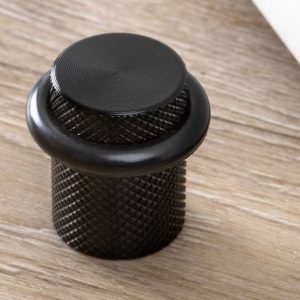 Viefe Bodentürpuffer GRAF aus Aluminium, Ø 27 mm, Schwarz matt