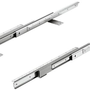 Häfele Kugelführung für 2 oder 3 Einlageplatten asynchron für Kulissentische mit Mittelrohr, Einbaulänge 1600 mm