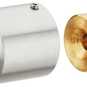 Häfele Schrankrohrlager Edelstahl zum Schrauben an die Seitenwand, 30 mm