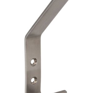 Gedotec Garderobenhaken SANDRA aus Edelstahl matt gebürstet, Huthaken – Höhe 140 mm