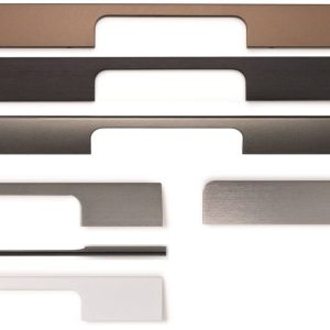Viefe Möbelgriff PEAK aus Aluminium, 500 mm – Schwarz gebürstet