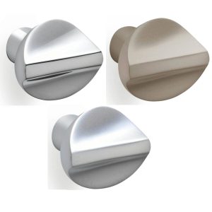 Mital Möbelknopf HENRIETTE aus Metall, Nickel satiniert – Ø 25 mm
