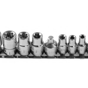 Högert Steckschlüsselsatz TORX 1/4 Zoll & 3/8 Zoll 9-tlg Högert Steckschlüsselsatz TORX 1/4 Zoll & 3/8 Zoll 9-tlg