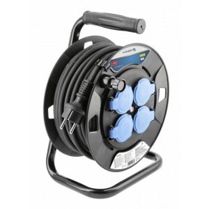 Högert Kabeltrommel SCHUKO mit Gummiisolierung bis 3000W, 20m