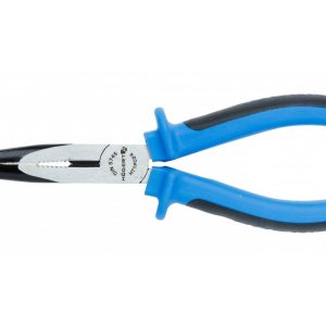 Högert Halbrundzange gebogen aus Stahl mit 2K-Griff, 200 mm