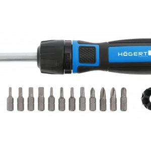 Högert Schraubendreher & Bit Set mit Zahnrädern 13-tlg.