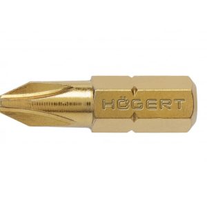Högert Philips PH 2 Bits 25 mm mit Titannitrid Beschichtung, 5 Stück