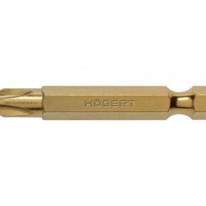 Högert Philips PH2 Bits 50 mm aus Stahl mit Titannitrid Beschichtung, 2 Stück