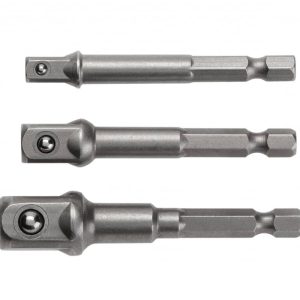 Högert Bohrfutter-Adapter Satz für Nüsse 1/4 Zoll, 3/8 Zoll & 1/2 Zoll, 3-tlg