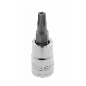 Högert Steckschlüsseleinsatz 1/4 Zoll Torx TX mit Öffnung, Öffnung 7 mm