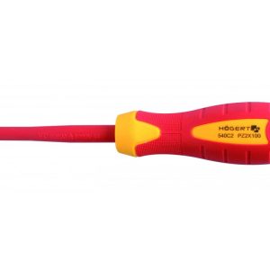 Högert Pozidriv-Schraubendreher zum Arbeiten unter Spannung bis 1000V, PZ2 – 100 mm