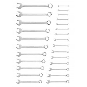 Högert Maul-Ringschlüssel-Satz aus Stahl DIN 3113, 6 – 32 mm, 26-tlg
